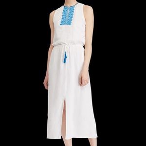 Lauren Ralph Lauren Embroidered Linen Maxidress